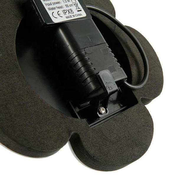 Solfontän Solcellsdriven Fontän vattenfontän / Vattenpump / Pump Black