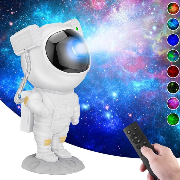 Stjerneprojektor LED Astronaut Natlampe Stjernelampe Lampe Multicolor