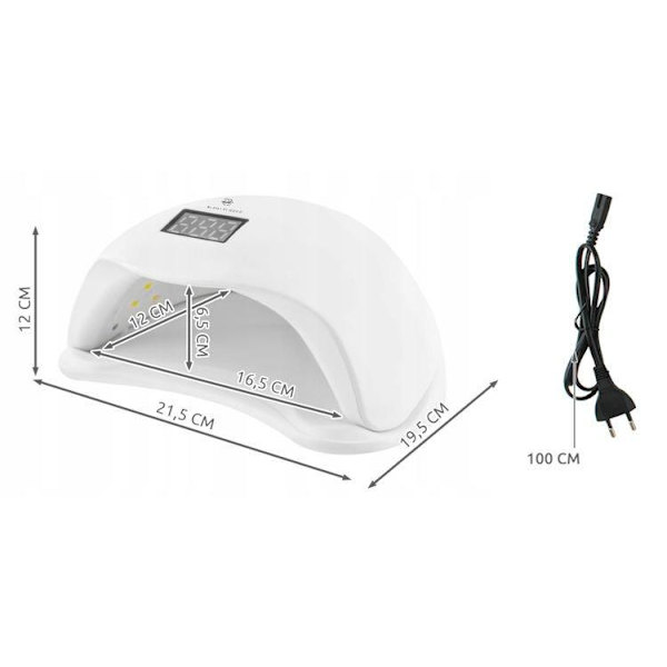 48W UV/LED-lampa Nageltork Nagellampa med timer Vit