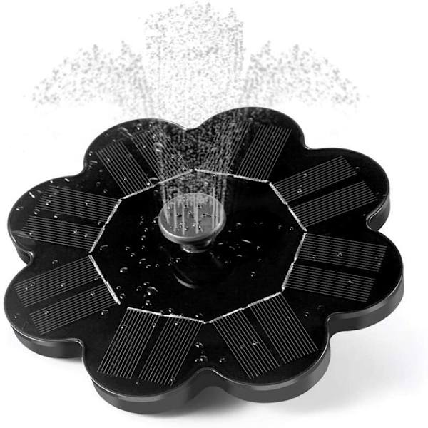 Solar fountain Solar powered Fountain vand springvand / Vandpumpe / Pumpe Black