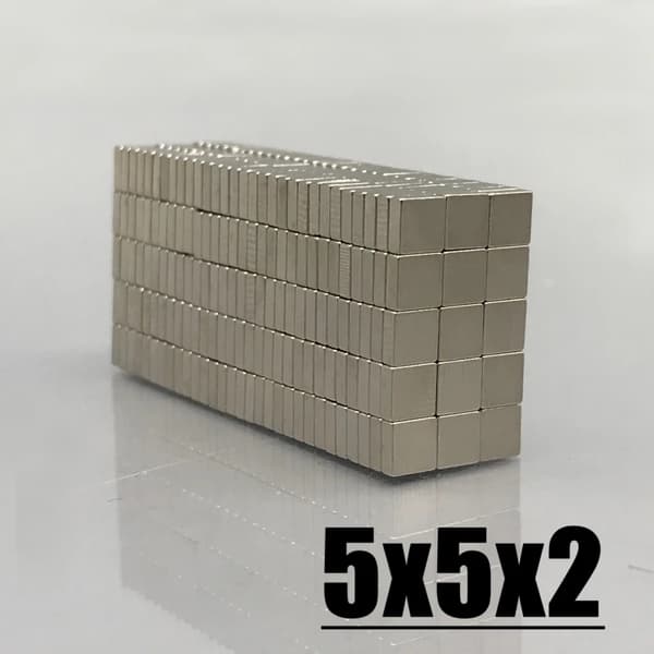 20 st 5 x 5 x 2 mm Neodymmagneter / N35 magnet Magneter Silver