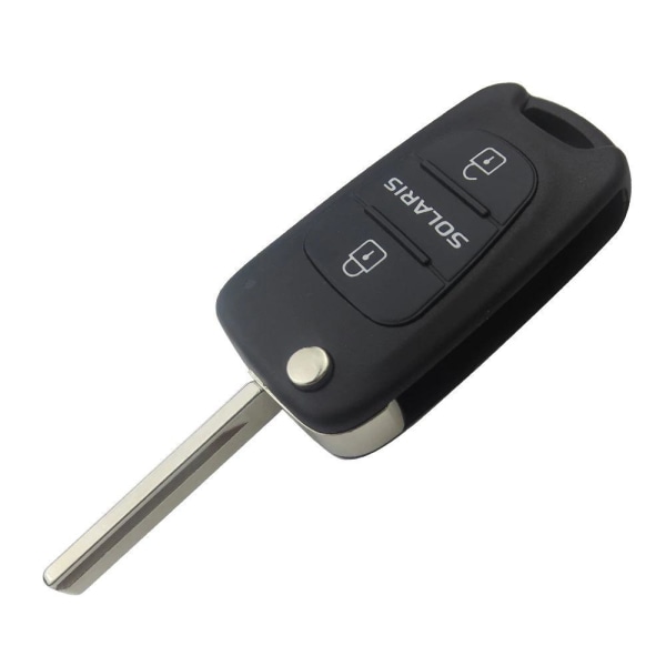 3-Knappar Hyundai Solaris Auto Nyckel Nyckelskal Svart