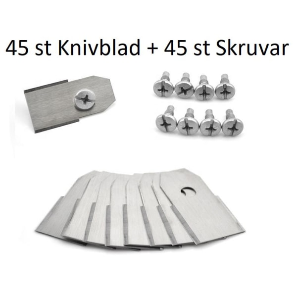 45 st Knivblad till Husqvarna Automower Gardena Silver Robotgräs Silver