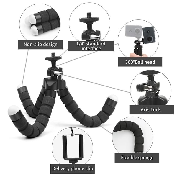 Tripod Böjbart Trebensstativ Stativ / Kamerastativ Mobil Kameror multifärg