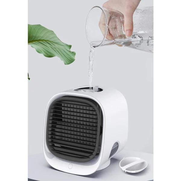 Modern mini luftkylare USB / Fläkt Luftfuktare - Vit White