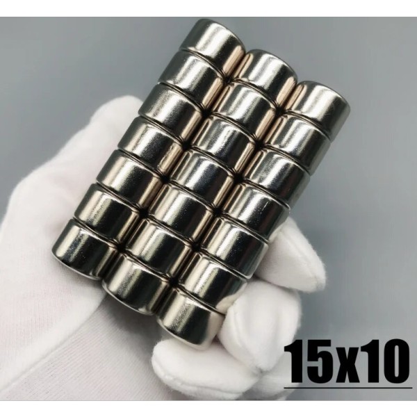 5 st 15 x 10 mm Neodymmagneter / N35 magnet Magneter Silver