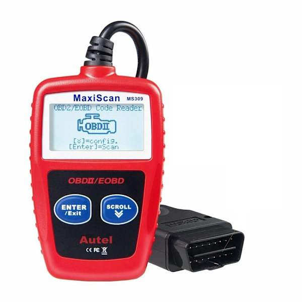 OBD2-vikakoodinlukija MS309 CAN OBDII EOBD-kuvadiagnostiikka Red