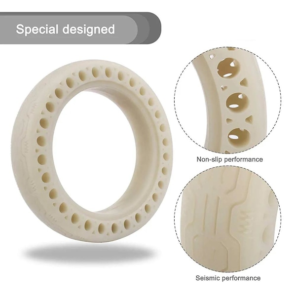 2-Pack dæk Honeycomb punkteringsfri Xiaomi M365 Luminous