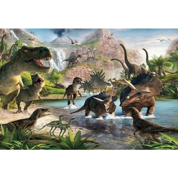 Diamond Painting / Diamantmålning 30x40cm - Dinosaurier T-rex multifärg