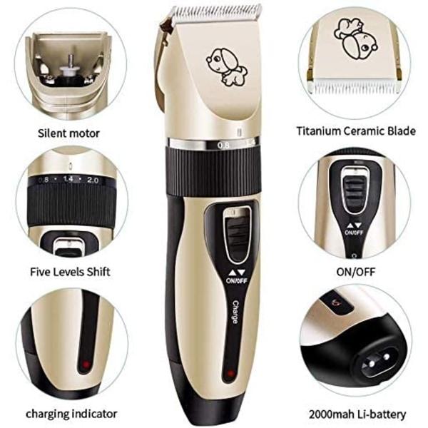 Silent Dog Trimmer 60DB Akku pelstrimmer Gold