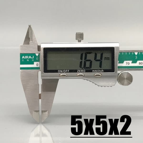 20 st 5 x 5 x 2 mm Neodymmagneter / N35 magnet Magneter Silver