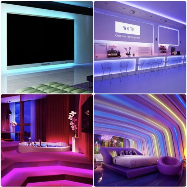 5m LED-strip lys med RGB / lyssløjfe / LED strip Multicolor