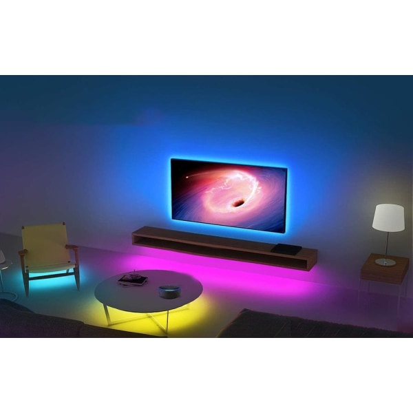 Flexibel 3m RGB LED-list / Ljusslinga / LED-Strip WIFI APP multifärg