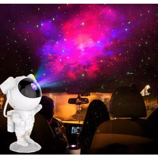 Stjerneprojektor Astronaut LED Natlys Stjernelampe Lampe Multicolor