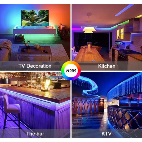 Flexibel 5m RGB Ljusslinga / LED-list / LED-Strip Bluetooth APP Multicolor