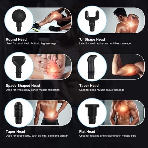 Massagepistol Pro Massage Gun - Massager för Muskler/Avkoppling multifärg