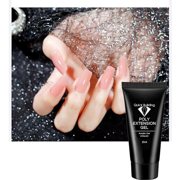Polygel Nagelkit med UV lampa Nail Gel Färg Set Multicolor