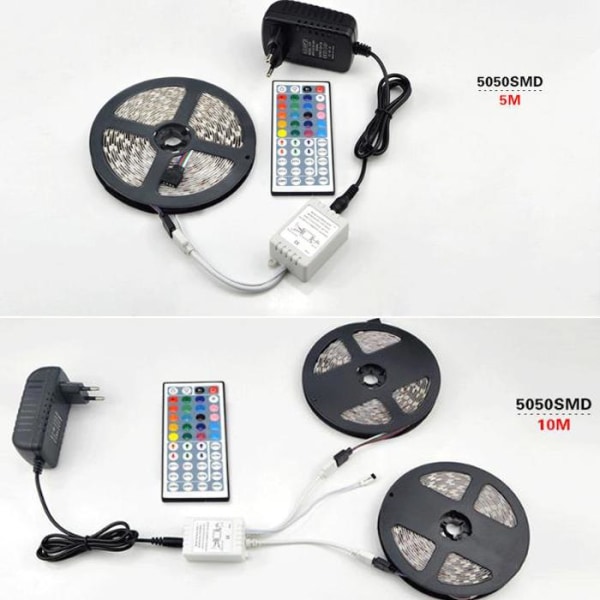 Joustava 10 m RGB LED-nauha / valosilmukka / LED-nauha Bluetooth-APP Multicolor