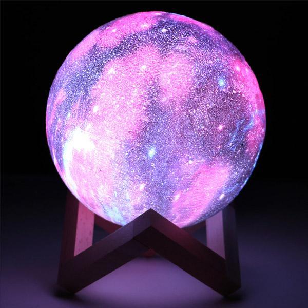 Natlampe XL Full Moon 3D Månelampe Multicolor