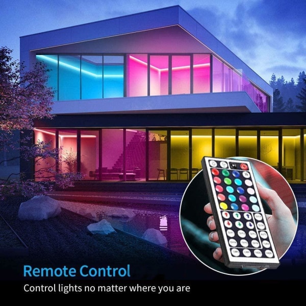 Fleksibel 10m RGB LED strip / Lyssløjfe / LED-Strip Bluetooth APP Multicolor