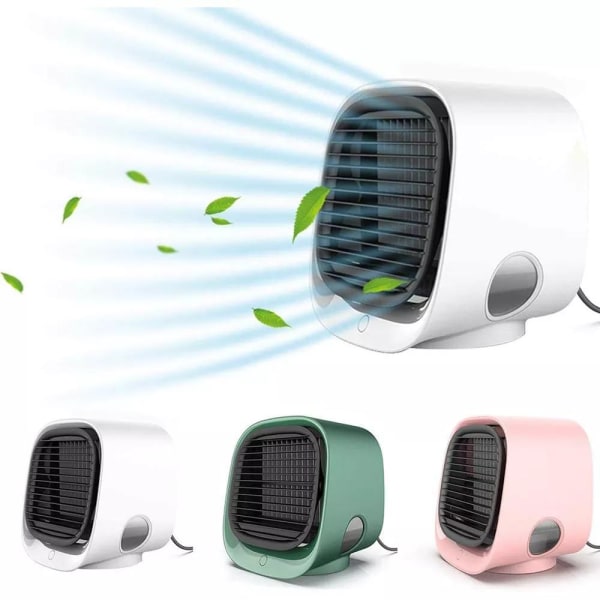 Modern mini luftkylare USB / Fläkt Luftfuktare - Vit White
