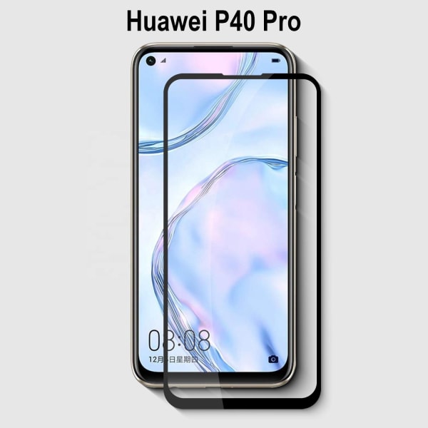 Huawei P40 Pro Härdat glas /Skärmskydd Heltäckande 3D Curved Transparent