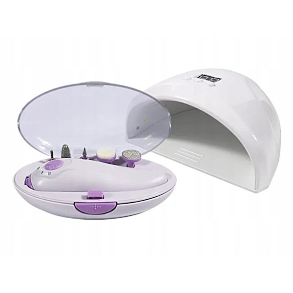 UV Lampa + Elektrisk Nagelfil inkl Tillbehör Manikyr Kit Naglar multifärg