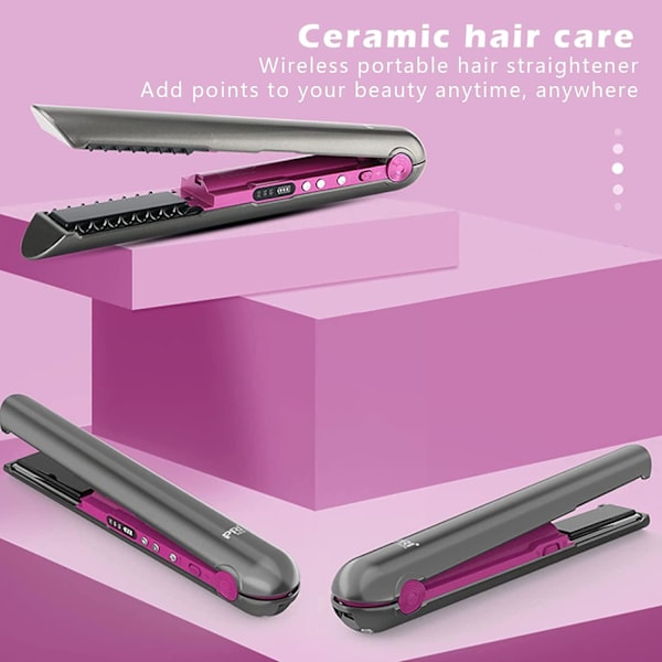 Plattång och Locktång Curler Keramisk med Tre temperaturer Multicolor