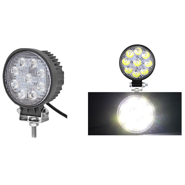 LED Arbetsbelysning 27W 6000K IP67 Svart