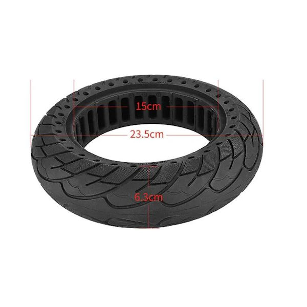 2-pack Punkteringsfritt Ninebot G30 Max däck 10" x 2,5 Honeycomb Black