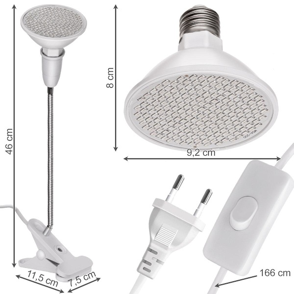 Växtlampa 200 LED / Lampa för Växter Belysning Multicolor