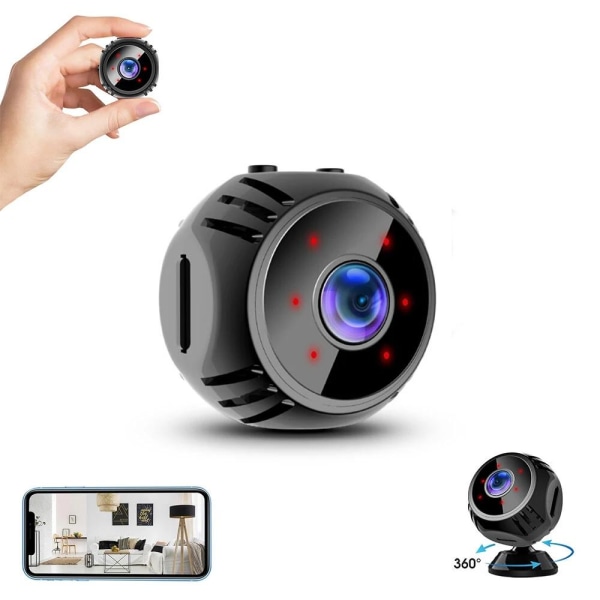 Mini Spionkamera / Övervakningskamera / Sportkamera Full HD Svart