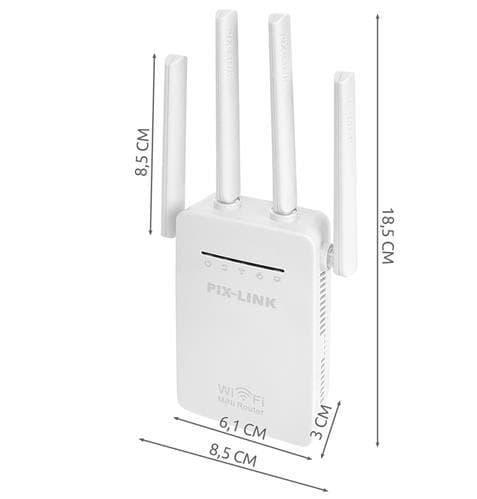 Wi-Fi Förstärkare Repeater / Förlänger Räckvidden 300 Mbps Wifi White