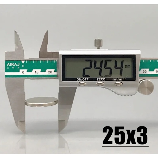 5 st 25 x 3 mm Neodymmagneter / N35 magnet Magneter Silver