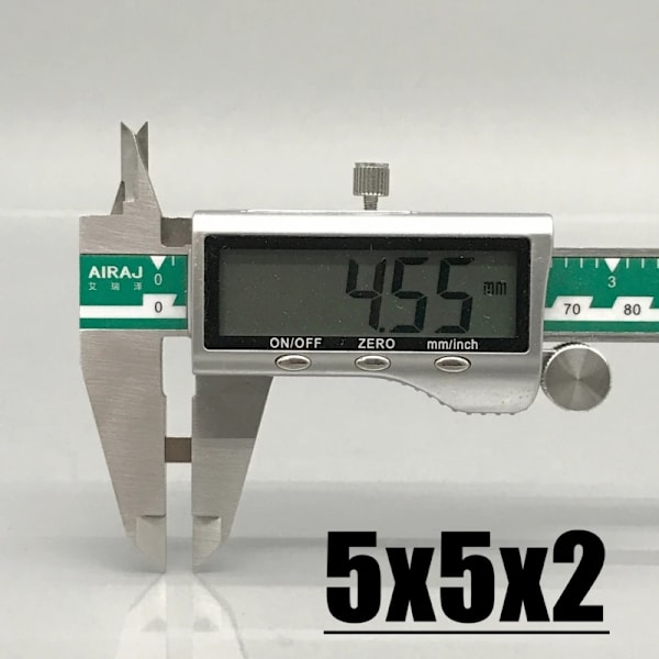 20 st 5 x 5 x 2 mm Neodymmagneter / N35 magnet Magneter Silver
