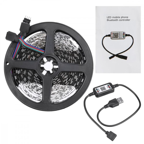 Flexibel 5m RGB LED-list / Ljusslinga / LED-Strip Bluetooth APP multifärg