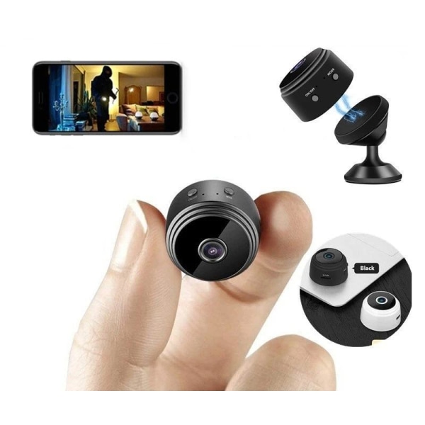 Mini Wifi Fjernstyret Bevægelsesaktiveret Kamera Spion Kamera Monitor Black  7e60 | Black | 134 | Fyndiq