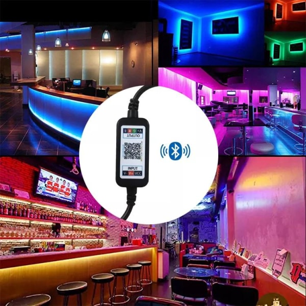 Flexibel 5m RGB Ljusslinga / LED-list / LED-Strip Bluetooth APP multifärg