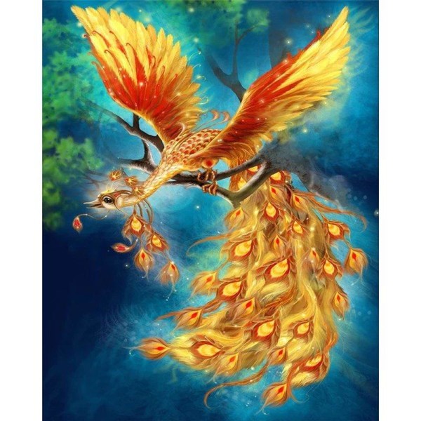 Diamantmaleri Firkantede Perler 50x70 cm 5D DIY Animal Bird Multicolor