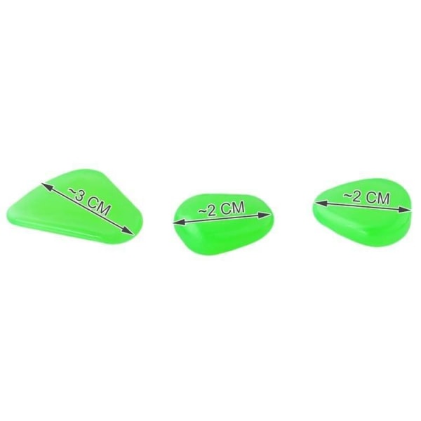 Lysende dekorationssten / sten 100 Pack Green Green