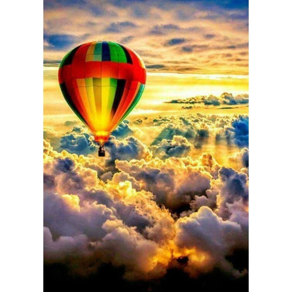Timanttimaalaus Neliömäiset helmet 50x70 cm 5D DIY Air Balloon S Multicolor