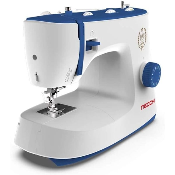 Symaskin - Necchi - K432A - 32 stygn - Automatisk nålträdare - Blå färg Blå