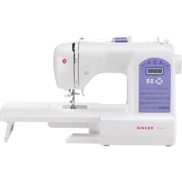 SINGER MC 6680 elektronisk symaskin - 80 stygn - automatisk trädare - LCD-skärm - tillbehör ingår