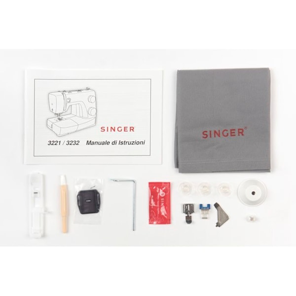 SINGER SIMPLE 3232 symaskin - 40 program - Automatisk trädare - Vit Vit