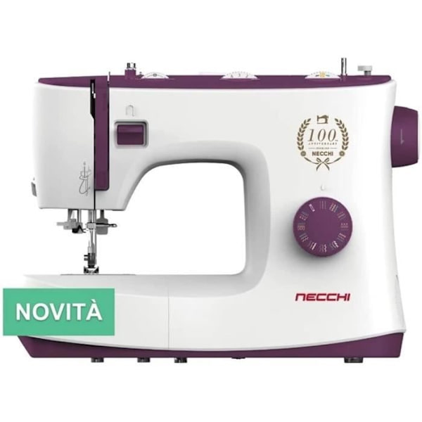 Symaskin - Necchi - K132A - Lila färg - Automatisk trädare - 32 punkter Lila