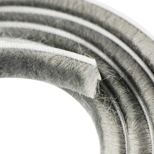 Self-adhesive brush strip for sliding doors and windows, high-density felt draft excluder