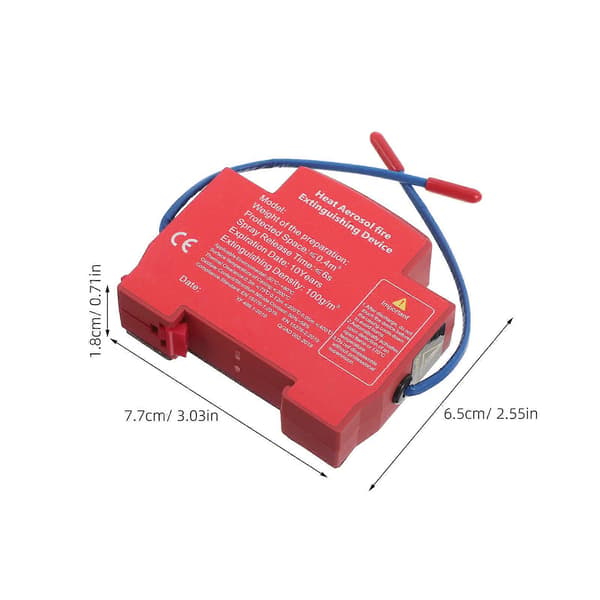 Automatic Aerosol Fire Extinguisher for Vehicles - Multifunctional Self-Adhesive Car Fire Extinguisher for Car Engine, Garage, Office 10g