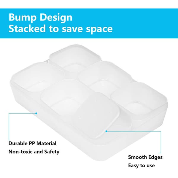 Drawer Storage Tray, Drawer Storage Rack, for Bathroom, Cosmetics, Bedroom Dressing Table, Kitchen, Office Crafts White