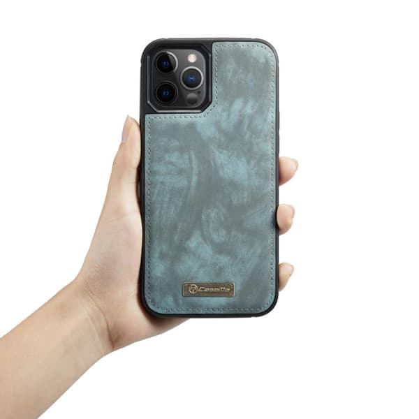 CASEME iPhone 12 Pro Max Retro lommebokveske - Blå Blå blue Blå blue
