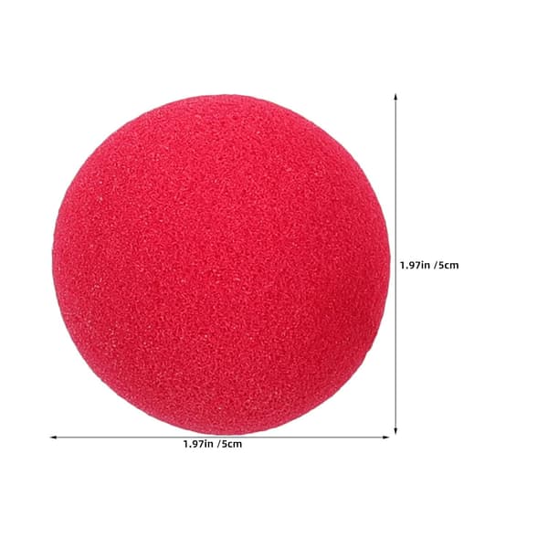 24 kpl Sieni-klovninenä 50 mm Punainen Asuste Naamiaisasu